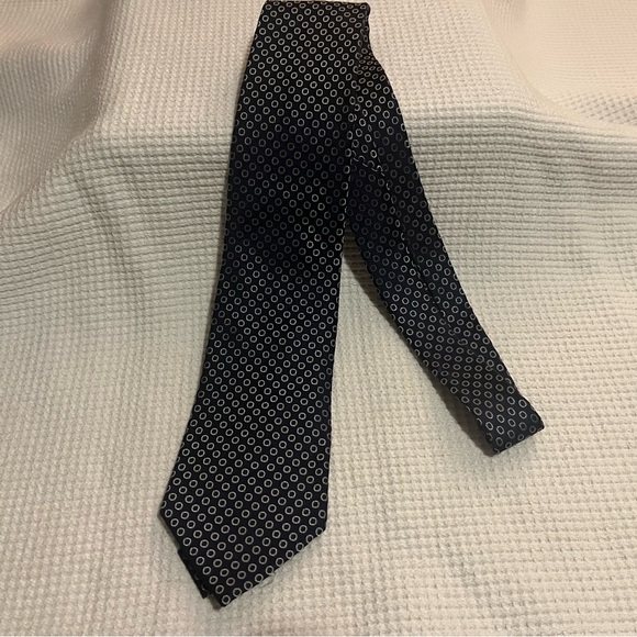 Express Tie - Navy Blue with Silver Circles - EUC - Picture 5 of 8